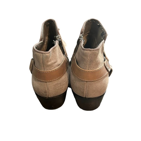 Sam Edelman Pheonix Leather Taupe Ankle Boots - Picture 7 of 15